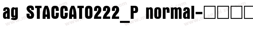 ag STACCATO222_P normal字体转换